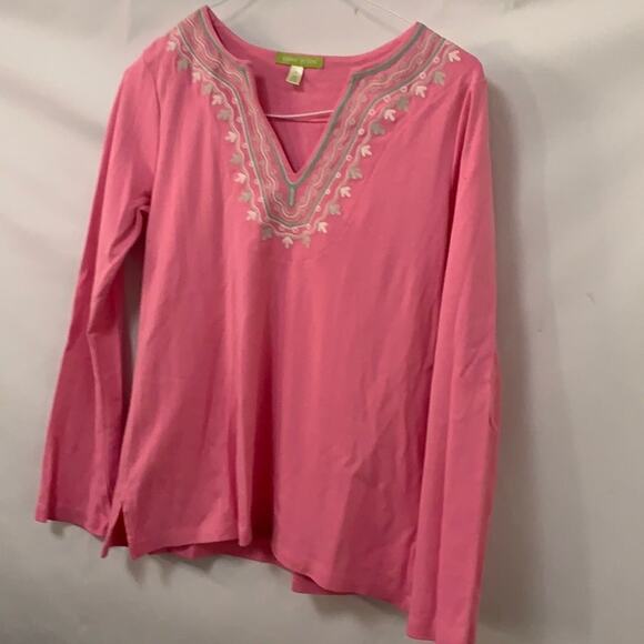 SIGRID OLSEN EMBROIDERY TOP‎ PINK SIZE M - Picture 1 of 4